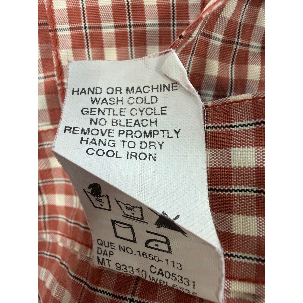Woolrich Mens‎ 2XL Red Plaid Short Sleeve Button Down Shirt Modal Blend 6104 - Picture 9 of 10